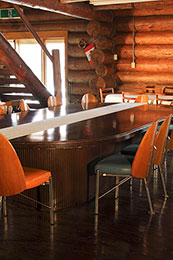 ロッジのラウンジ